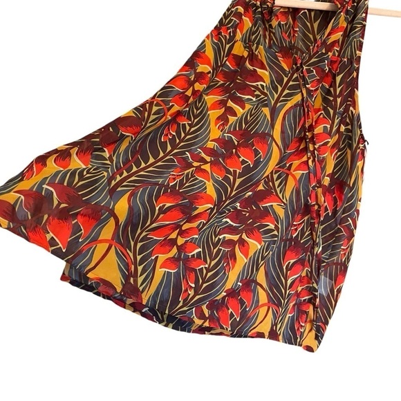 Molly Bracken Colorful Bright Leaf Top - Size Large-Sleeveless - Picture 3 of 9